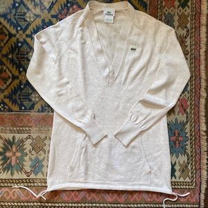 Lacoste V-neck sweater with front pocket